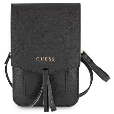 Сумка CG Mobile Guess Wallet Bag Saffiano look для смартфонов до 7", цвет Черный (GUWBSSABK)