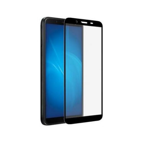 DF Закаленное стекло с цветной рамкой (fullscreen+fullglue) для Samsung Galaxy A01 Core DF sColor-105 (black)