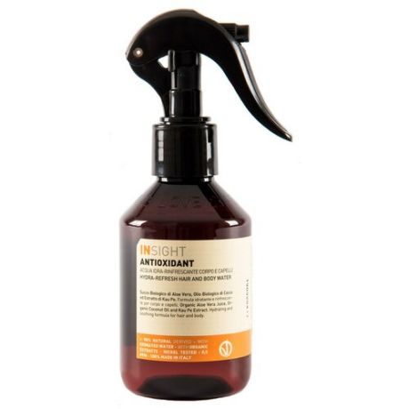 Insight Увлажняющий и освежающий спрей для волос и тела Antioxidant hair and body water, 150 мл