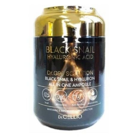 Сыворотка с муцином черной улитки и гиалуроновой кислотой Dr.Cellio Dr.G90 Solution Black Shail Hyaluron All in One Ampoule (280 мл)