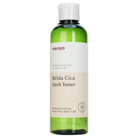 Очищающий тоник для тонкой и чувствительной кожи Manyo Bifida Cica Herb Toner (210 ml)