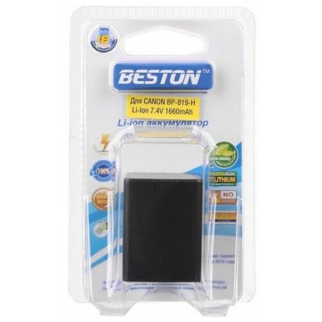 Аккумулятор BESTON для видеокамер Canon BST- BP819H, 7.4 В, 1660 мАч
