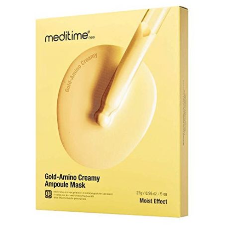 Питательная маска для лица с аминокислотами медитайм Meditime Gold Amino Creamy Ampoule Mask 1шт