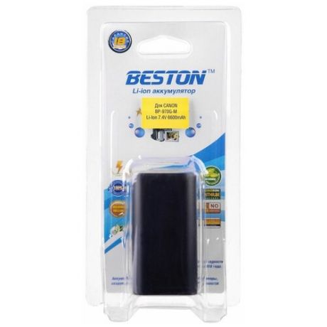 Аккумулятор BESTON для видеокамер Canon BST- BP970GM, 7.4 В, 6600 мАч