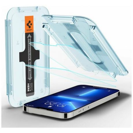 Защитное стекло Spigen Glas.tR EZ Fit Slim 2 Pack AGL03385 для iPhone 13/13 Pro (Clear) 2 стекла в комплекте