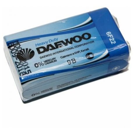 Батарейка DAEWOO 6F22 SR1/10