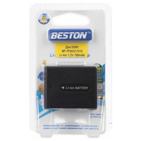 Аккумулятор для фотоаппаратов BESTON SONY BST-NP-FF50/51/51S, 7.2 В, 700 мАч