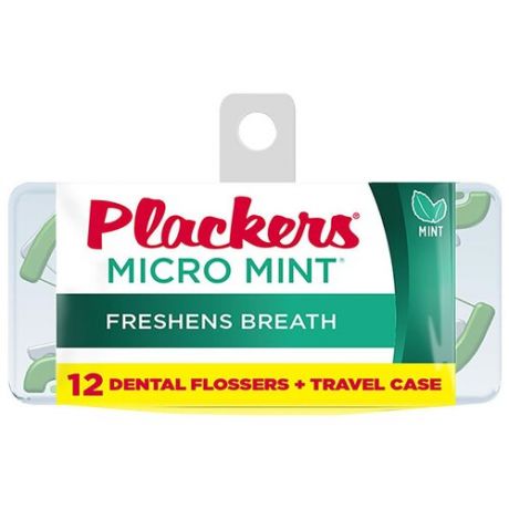 Plackers Micro Mint флоссер, 12 шт.