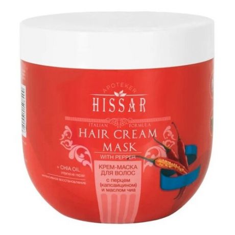 Elea Professional Apoteker Hissar Крем-маска для волос с перцем (капсаицином) и маслом чиа без дозатора, 1000 мл