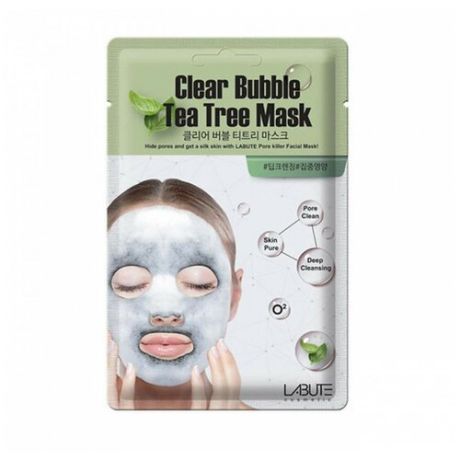 LABUTE Кислородная маска Clear Bubble Tea Tree Mask, 20 мл
