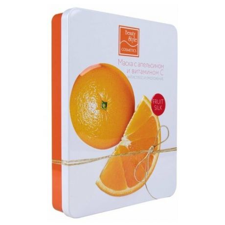Beauty Style тканевая маска Fruit Silk с апельсином и витамином С Антистресс и омоложение, 30 мл, 7 шт.