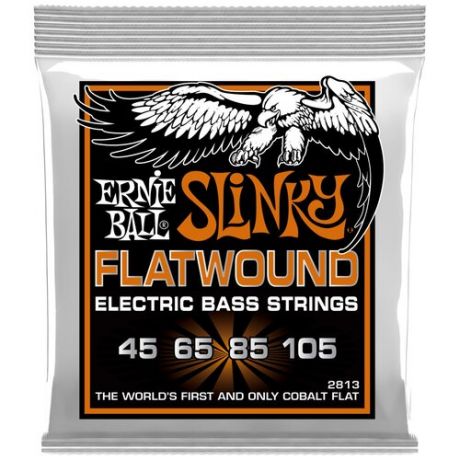 ERNIE BALL 2813 Flatwound Slinky Hybrid 45-105 Струны для бас-гитары