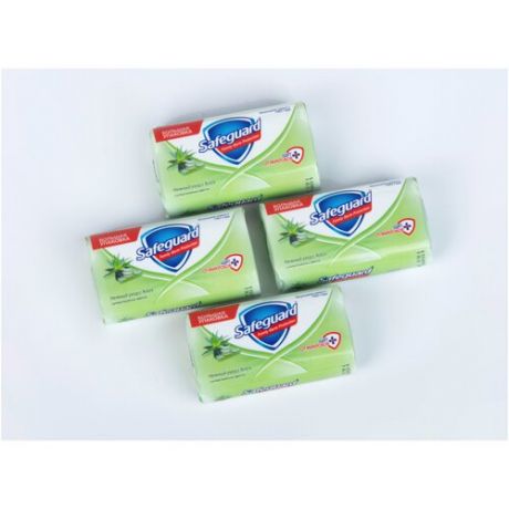 Safeguard Антибактериальное мыло нежный уход с Алоэ 4 упаковки по 125 г