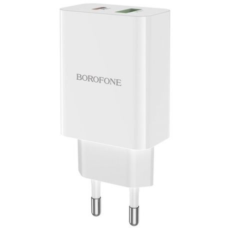 Зарядное устройство BOROFONE BA56A Lavida USB+Type-C, белый