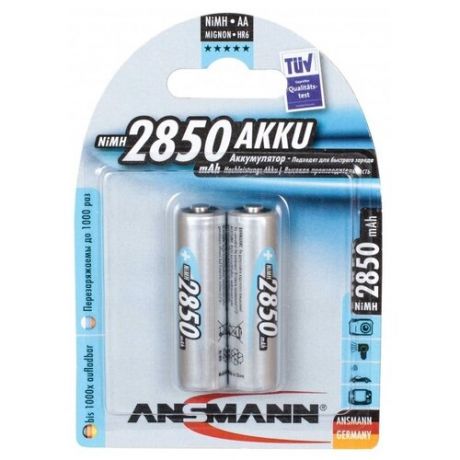Аккумулятор ANSMANN LR6 AA 2850 mAh (уп 2 шт)