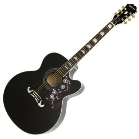 Электроакустическая гитара Epiphone Ej-200ce Black Gld