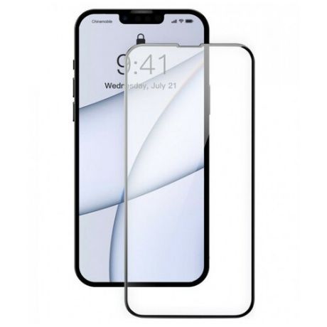 Защитное стекло Baseus Curved Glass crack-resistant edges 0.23 мм (2 pcs+installation) для iPhone 13 Pro Max с черной рамкой (SGQP020201)