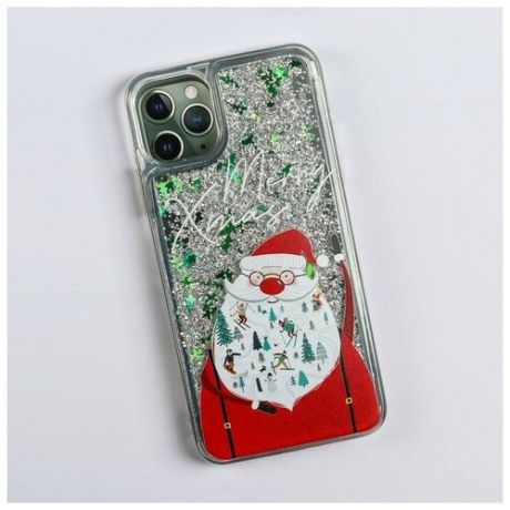 Чехол - шейкер для телефона iPhone 11 pro max «Дед Мороз», 7,8 х 15,8 см 5116886