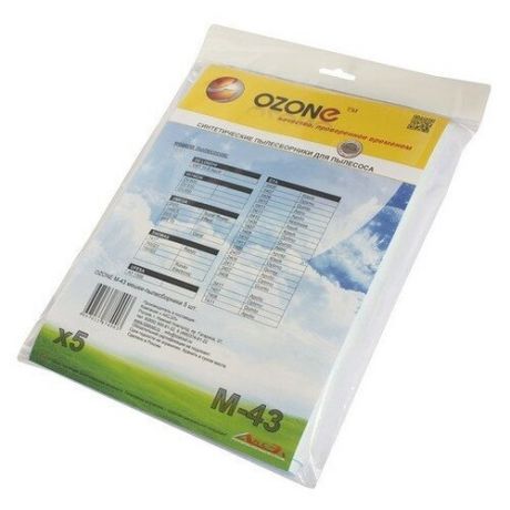 Синтетические мешки-пылесборники Ozone M-43 microne для пылесосов