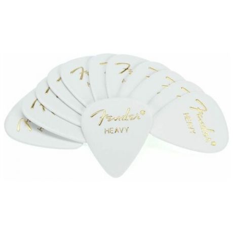 Медиатор FENDER 351 Shape Premium Picks Extra Heavy White 12 Count