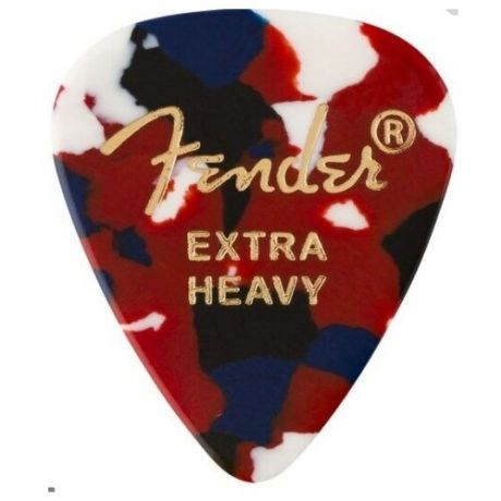 Медиатор FENDER 351 Shape Premium Picks Extra Heavy Confetti 12 Count