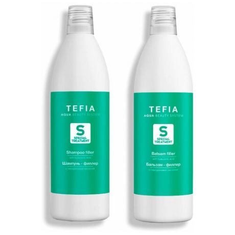 TEFIA Набор для волос(шампунь-филлер с гиалуроновой кислотой 1000мл+Бальзам-филлер с гиалуроновой кислотой 1000мл)