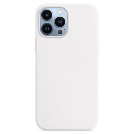 Силиконовый чехол Silicone Case для iPhone 13 Pro (на Айфон 13 Про), белый