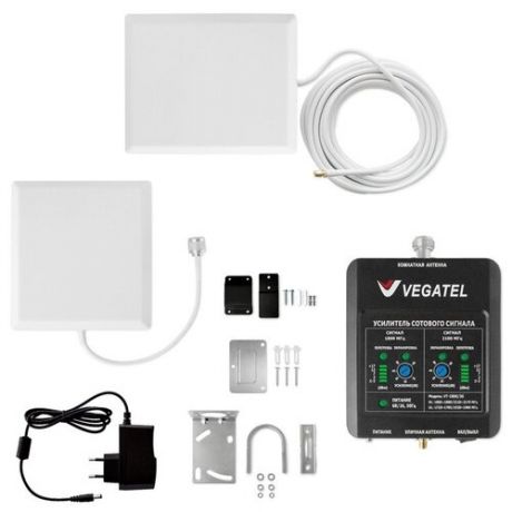 Комплект Усиления сотового сигнала (Репитер) 3G GSM 900Мгц 3G 2100МГц VEGATEL VT-900E/3G-kit (LED)