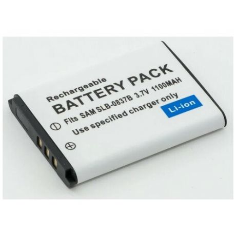 Аккумуляторная батарея SLB-0837B для фотоаппарата Samsung Digimax i6 PMP, L70, L70B, L73, L80, L83, L201, L700, L700S, NV3, NV5, NV7, NV8, NV10, NV15, NV20