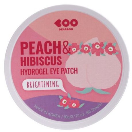 DEARBOO Гидрогелевые патчи с экстрактами персика и гибискуса Peach & Hibiscus, 60 шт.