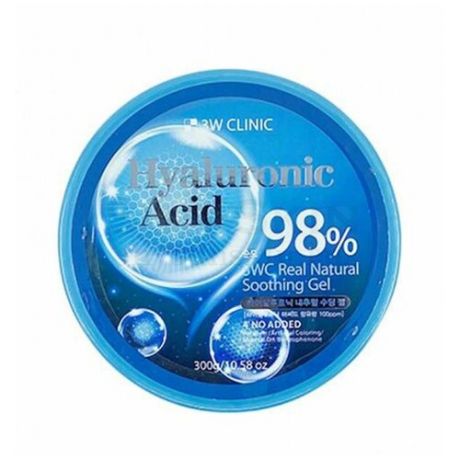 3W Clinic Hyaluronic Acid Natural Soothing Gel 98% Многофункциональный гель для лица и тела с гиалуроновой кислотой, 300 гр