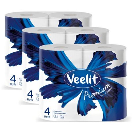 Туалетная бумага Veelit Premium 3 слоя из первичной целлюлозы 3