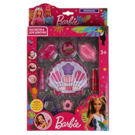 Косметика для девочек Барби: тени с блест, блеск помада, заколки, резинки, Милая Леди 20678F2-BAR