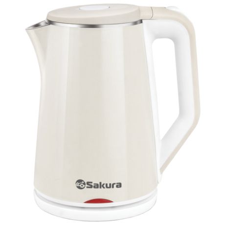 Чайник Sakura SA-2160, бежевый/белый