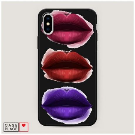 Чехол силиконовый Матовый iPhone XS Max (10S Max) Fashion губы