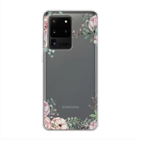 Силиконовый чехол "Нежные розы акварель" на Samsung Galaxy S20 Ultra / Самсунг Галакси S20 Ультра