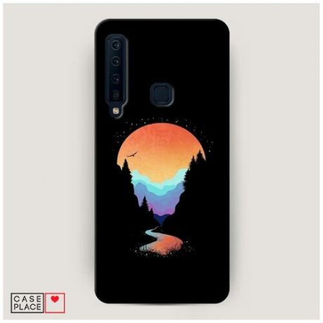Чехол Пластиковый Samsung Galaxy A9 2018 Радужный закат