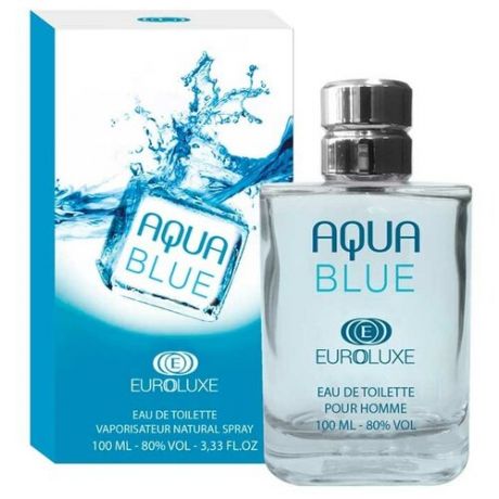 Euroluxe Туалетная вода для мужчин Aqua Blue (Аква блю) водяной, фужерный, 100 мл