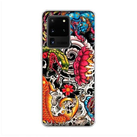 Силиконовый чехол "Японское искусство" на Samsung Galaxy S20 Ultra / Самсунг Галакси S20 Ультра