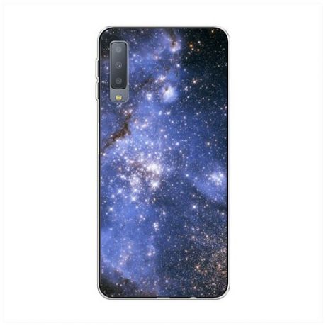Силиконовый чехол "Яркие звезды" на Samsung Galaxy A7 2018 / Самсунг Галакси А7 2018