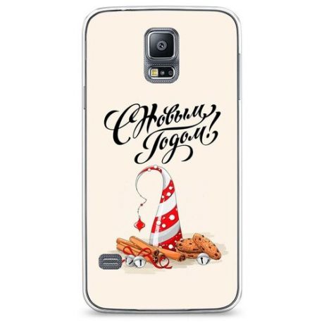 Силиконовый чехол "Дед Мороз несет подарки" на Samsung Galaxy S5 / Самсунг Галакси С 5