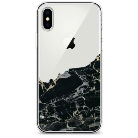 Силиконовый чехол "Fuck на черном фоне" на Apple iPhone XS Max (10S Max) / Айфон Иск Эс Макс