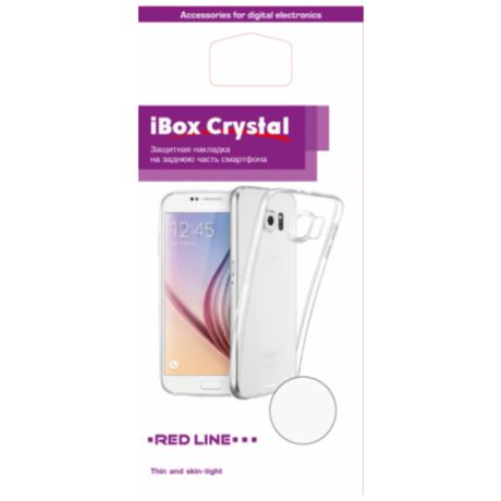 Чехол для смартфона Samsung Galaxy A21 Silicone iBox Crystal (прозрачный), Redline