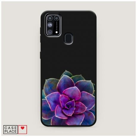Чехол силиконовый Матовый Samsung Galaxy M31 Каменная роза арт