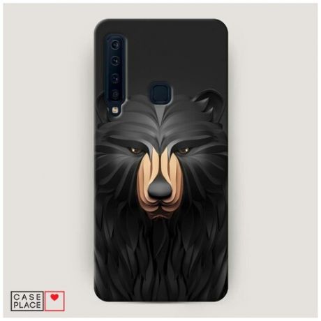 Чехол Пластиковый Samsung Galaxy A9 2018 Медведь из линий