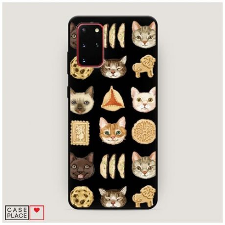 Чехол силиконовый Матовый Samsung Galaxy S20 Plus Аппетитные коты