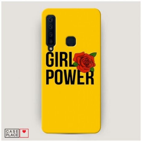Чехол Пластиковый Samsung Galaxy A9 2018 Girl power с розой