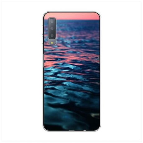 Силиконовый чехол "Хвост кита" на Samsung Galaxy A7 2018 / Самсунг Галакси А7 2018