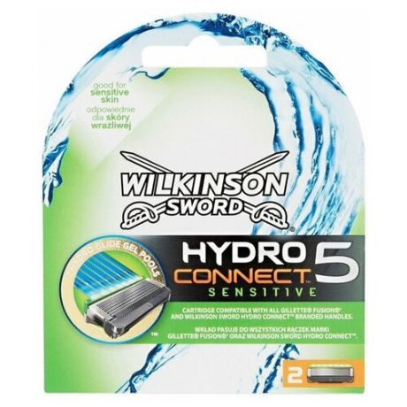 WILKINSON SWORD Schick Hydro5 CONNECT sensitive Сменные кассеты 2 шт