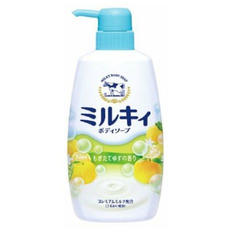 COW Жидкое мыло для тела Milky Body Soap аромат лимона и апельсина, натуральное, дозатор 550 мл.